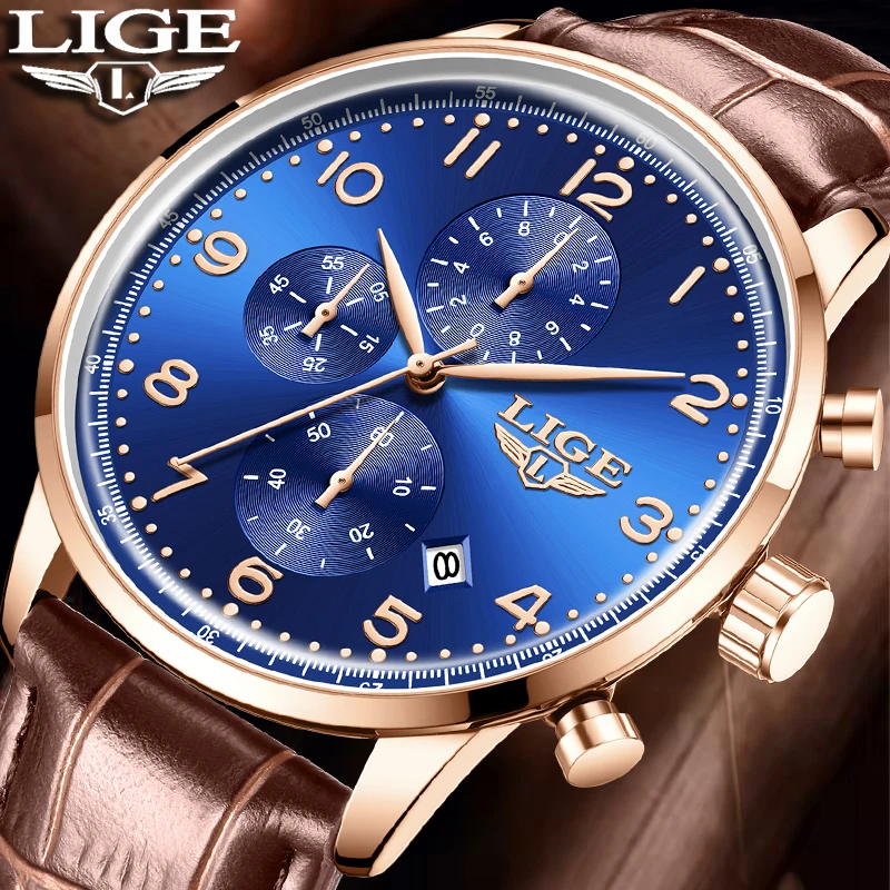 LIGE Casual Sports Watches For Men Fashion Business Leather Waterproof Quartz Men Watch Top Brand Luxury Military Chronograph
LIGE Casual Sports Watches For Men Fashion Business Leather Waterproof Quartz Men Watch Top Brand Luxury Military Chronograph