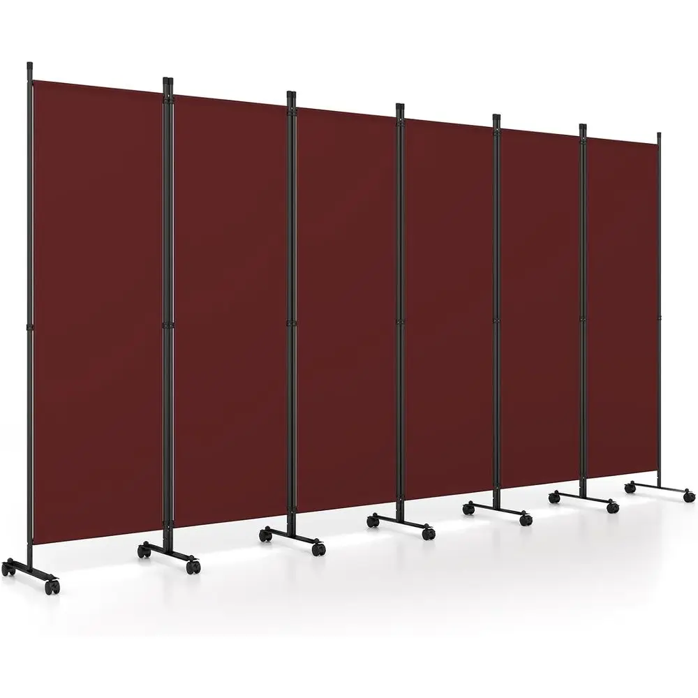 6-Panel Rolling Room Divider, 130W x 68H, Privacy Screen, Fabric Partition for Home or Office
6-Panel Rolling Room Divider, 130W x 68H, Privacy Screen, Fabric Partition for Home or Office