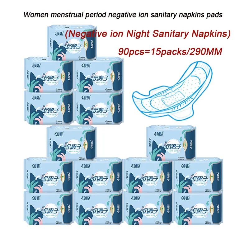 90pcs/15packs Anion Menstrual Pad Sanitary Towels Panty Liners For Women Health Care Feminine Hygiene Product Towels Cotton Pad
90pcs/15packs Anion Menstrual Pad Sanitary Towels Panty Liners For Women Health Care Feminine Hygiene Product Towels Cotton Pad