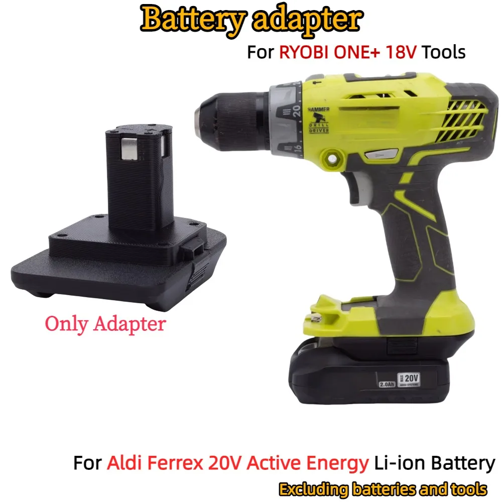 Адаптер/преобразователь аккумулятора для литий-ионного аккумулятора Aldi Ferrex 20 В с активной энергией для RYOBI ONE + 18 В, инструменты для электрических гаечных ключей (только адаптер)
Адаптер/преобразователь аккумулятора для литий-ионного аккумулятора Aldi Ferrex 20 В с активной энергией для RYOBI ONE + 18 В, инструменты для электрических гаечных ключей (только адаптер)