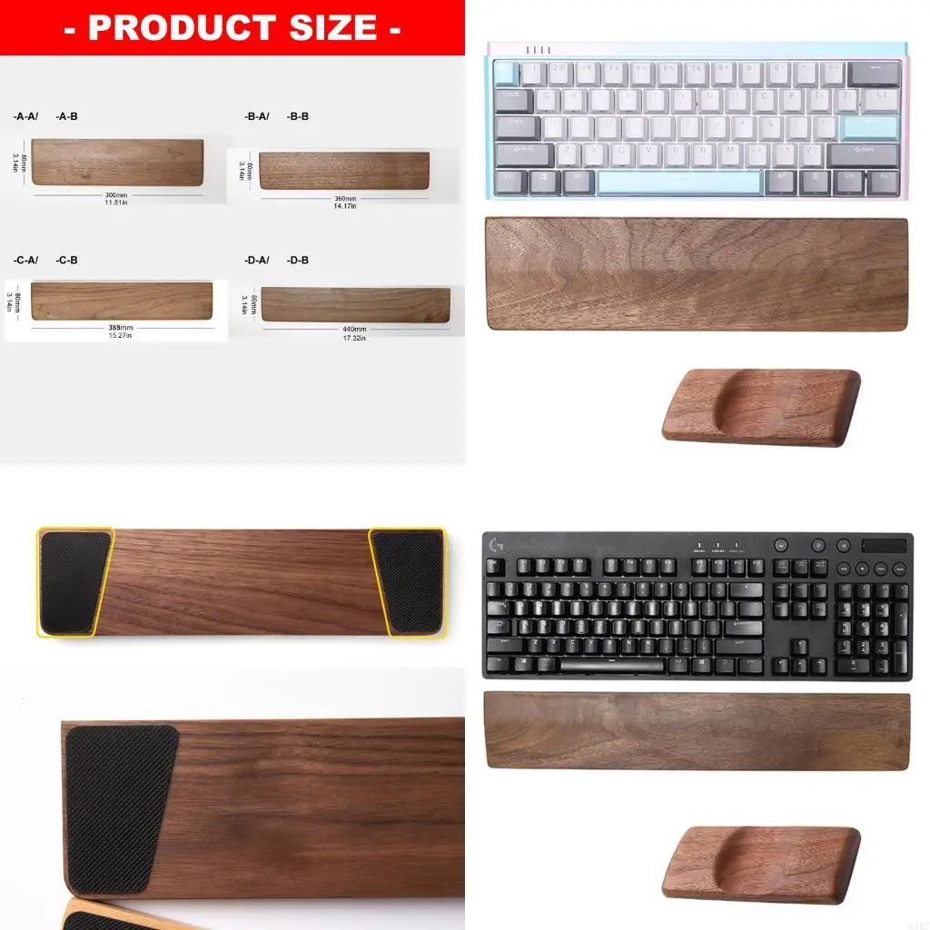Wooden Keyboard And Mouse Wrist Rest Set With AntiSlip Base For Comfortable Typing And Gaming 896C
Wooden Keyboard And Mouse Wrist Rest Set With AntiSlip Base For Comfortable Typing And Gaming 896C