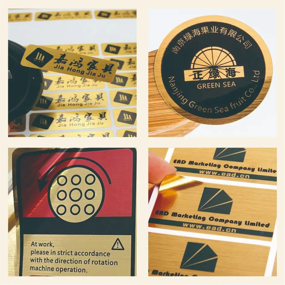 Customise Gold Brush Adhesive Sticker Metal Effect Logo Packing Golden Shiny Labels with Your Own Designs
Customise Gold Brush Adhesive Sticker Metal Effect Logo Packing Golden Shiny Labels with Your Own Designs
