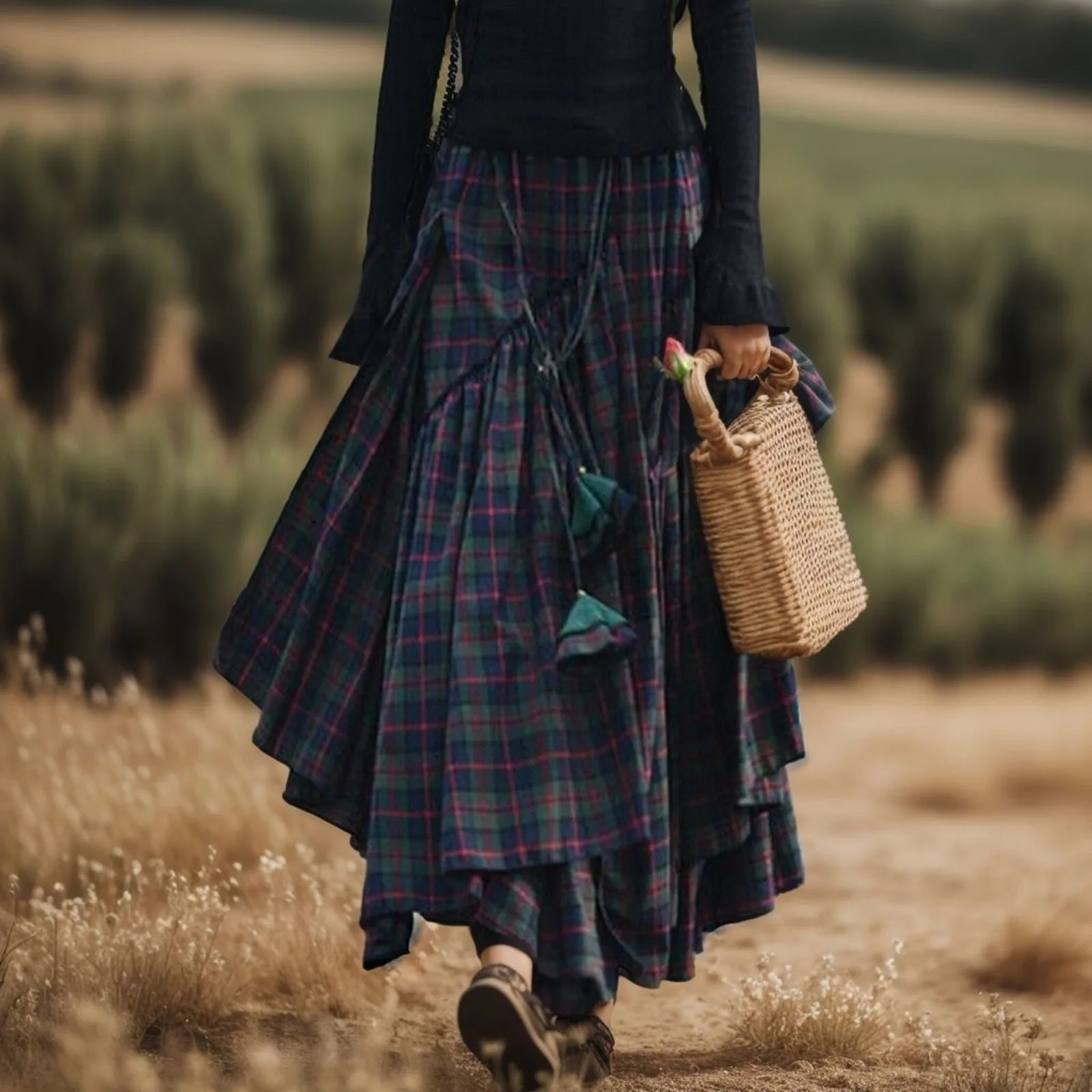 Skirts For Women Female Fashion Casual Loose Vintage Plaid Print Fringe Irregular High Waist Layered Ruched Skirt For Daily
Skirts For Women Female Fashion Casual Loose Vintage Plaid Print Fringe Irregular High Waist Layered Ruched Skirt For Daily