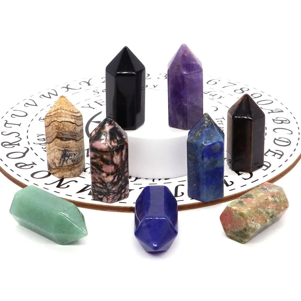 30mm Natural Crystal Column Point Quartz Wand Amethyst Opalite Labradorite Reiki Healing Stone Home Decor Rock Mineral Specimen
30mm Natural Crystal Column Point Quartz Wand Amethyst Opalite Labradorite Reiki Healing Stone Home Decor Rock Mineral Specimen