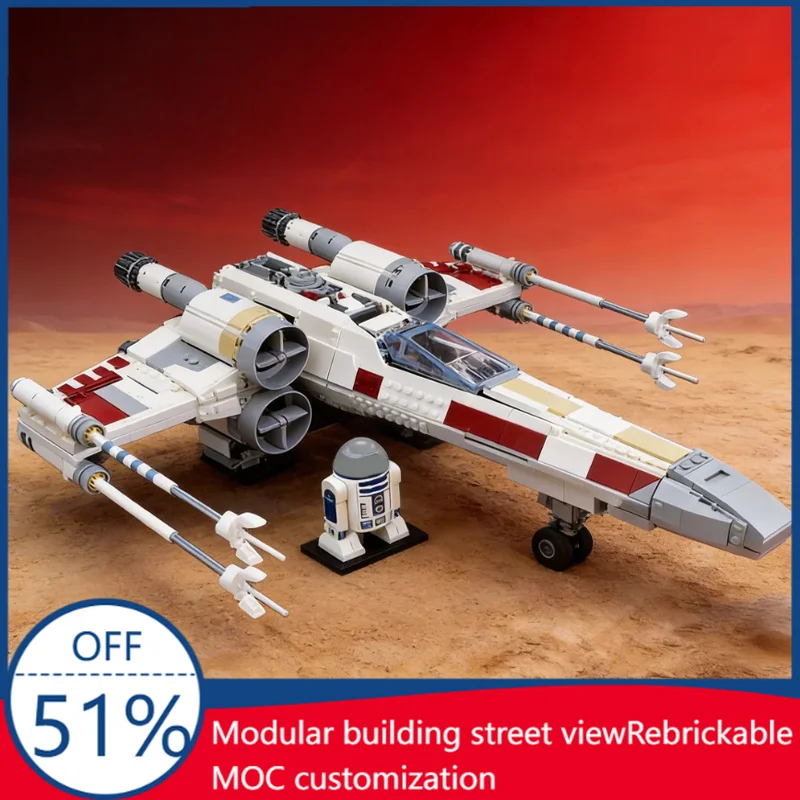 New 2135 PCS MOC Star Battle 75355-1 X-Wing Starfighter Model Building Blocks Brick Creative Assembly Birthday Gift For Children
New 2135 PCS MOC Star Battle 75355-1 X-Wing Starfighter Model Building Blocks Brick Creative Assembly Birthday Gift For Children