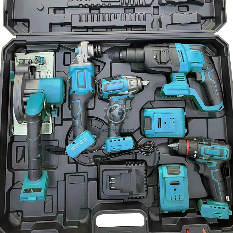 21V Power Tools Five Piece Battery Powered Set For Home Maintenance
21V Power Tools Five Piece Battery Powered Set For Home Maintenance