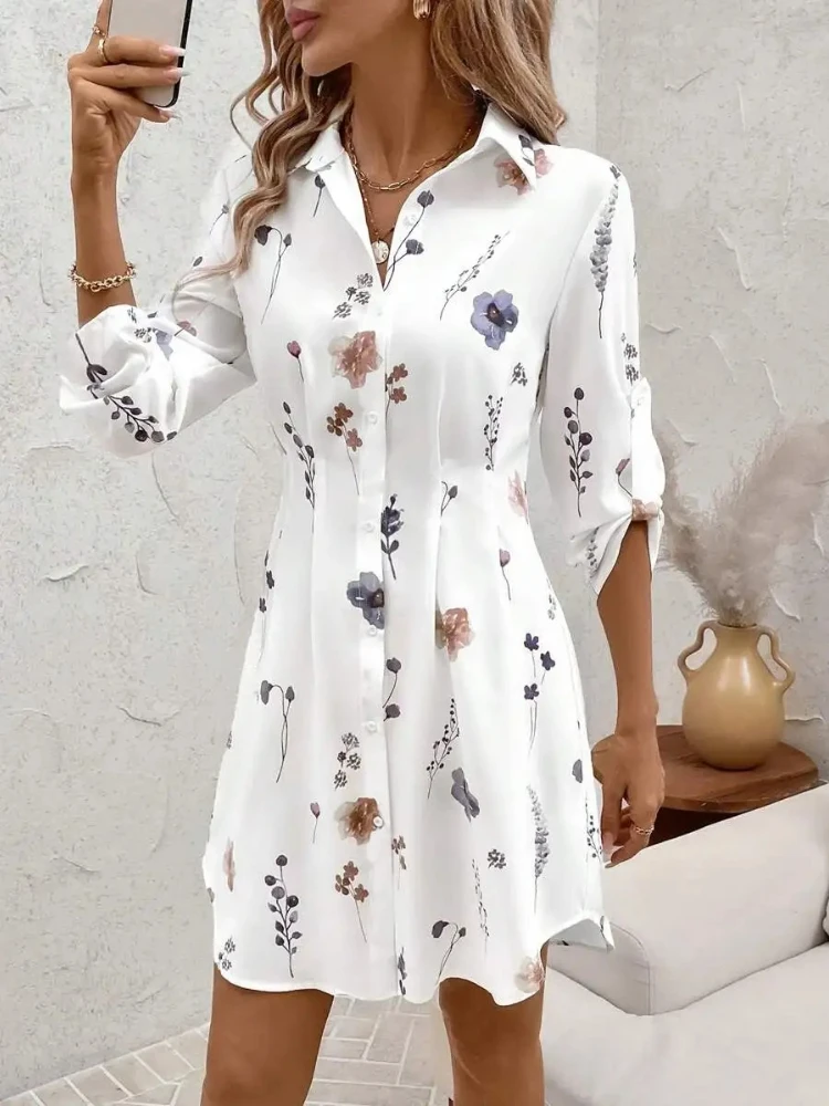 Summer Vacation Outfits Women's Autumn/Winter Fashionable Versatile Commuter Floral Print Shirt Dress Fall Women Clothes Dress,S
Summer Vacation Outfits Women's Autumn/Winter Fashionable Versatile Commuter Floral Print Shirt Dress Fall Women Clothes Dress,S