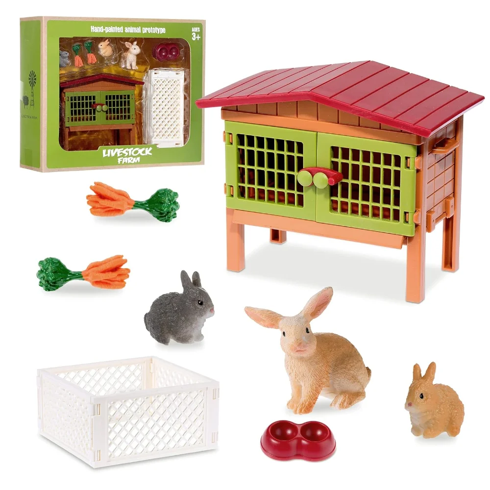 11Pcs Easter Bunny Farm Playset, Farm Animal Figures with Carrot & Rabbit, Educational Learning Toys Kids, Birthday Easter Gift
11Pcs Easter Bunny Farm Playset, Farm Animal Figures with Carrot & Rabbit, Educational Learning Toys Kids, Birthday Easter Gift
