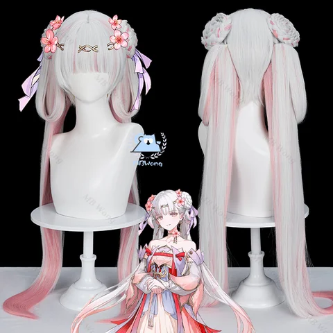 Game Wuthering Waves Jinhsi Cosplay Wig Peach Blossom Splash Jinhsi  Hsi Cosplay Ancient Wig For Hallowmas Party Women Men