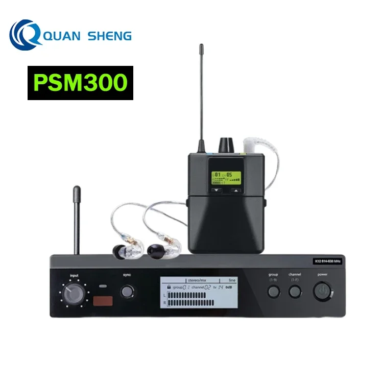 PSM300 Stereo UHF Vocal Stage Instrument Monitor In Ear Wireless Monitor System
PSM300 Stereo UHF Vocal Stage Instrument Monitor In Ear Wireless Monitor System