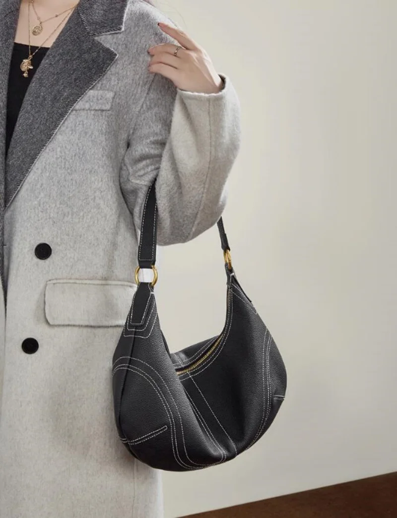 Genuine Leather Soft Leather Minimalist Crossbody Bag Women Female Luxury Fashion Handbag Shoulder Bag Dumpling Bag
Genuine Leather Soft Leather Minimalist Crossbody Bag Women Female Luxury Fashion Handbag Shoulder Bag Dumpling Bag
