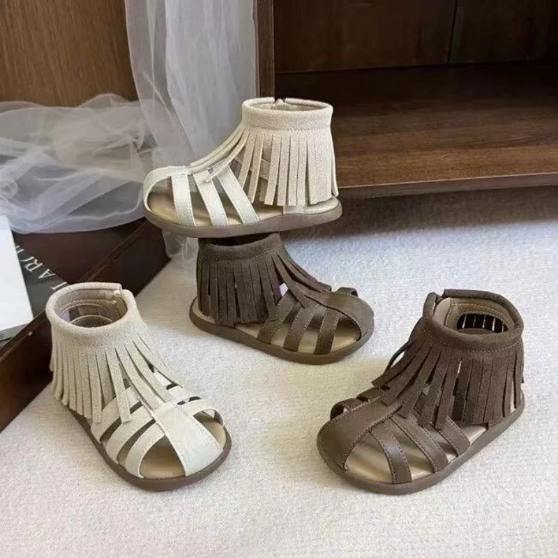 Kids'Casual Shoes Sandals Solid Color Peep Toe PU Leather Summer Flat Shoes For Girls Anti-slip Brown White Shoes Size 23-34
Kids'Casual Shoes Sandals Solid Color Peep Toe PU Leather Summer Flat Shoes For Girls Anti-slip Brown White Shoes Size 23-34
