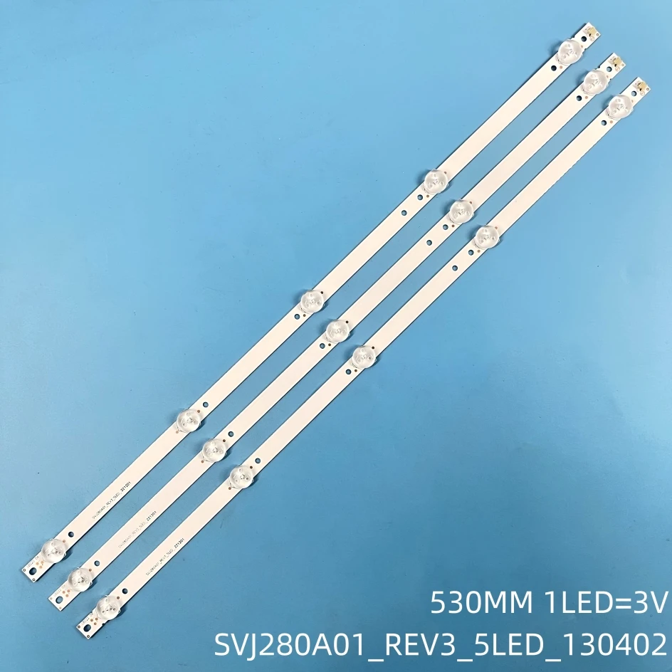 LED Backlight strip FOR SVJ280A01 REV3 5LED 130402 Telefunken TF-LED28S22 Proline L2830HD Rolsen RL-28D1309T2 M280X13-E1-H
LED Backlight strip FOR SVJ280A01 REV3 5LED 130402 Telefunken TF-LED28S22 Proline L2830HD Rolsen RL-28D1309T2 M280X13-E1-H
