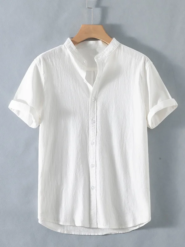 Summer Men's Linen ort Sve irt Collared Cotton Linen Thin Retro Casual Loose f Sve T-irt Upper Apparel
Summer Men's Linen ort Sve irt Collared Cotton Linen Thin Retro Casual Loose f Sve T-irt Upper Apparel