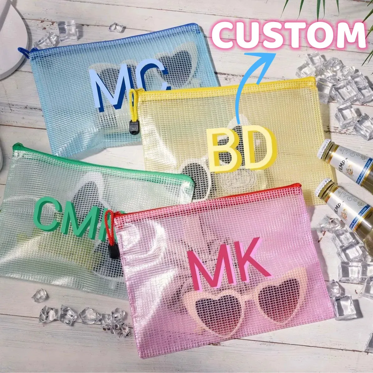 Personalized Mesh Zipper Pouch Waterproof Makeup Bag Custom A4 Student Zip File Bag School Office Supplies Miscellaneous Storage
Personalized Mesh Zipper Pouch Waterproof Makeup Bag Custom A4 Student Zip File Bag School Office Supplies Miscellaneous Storage
