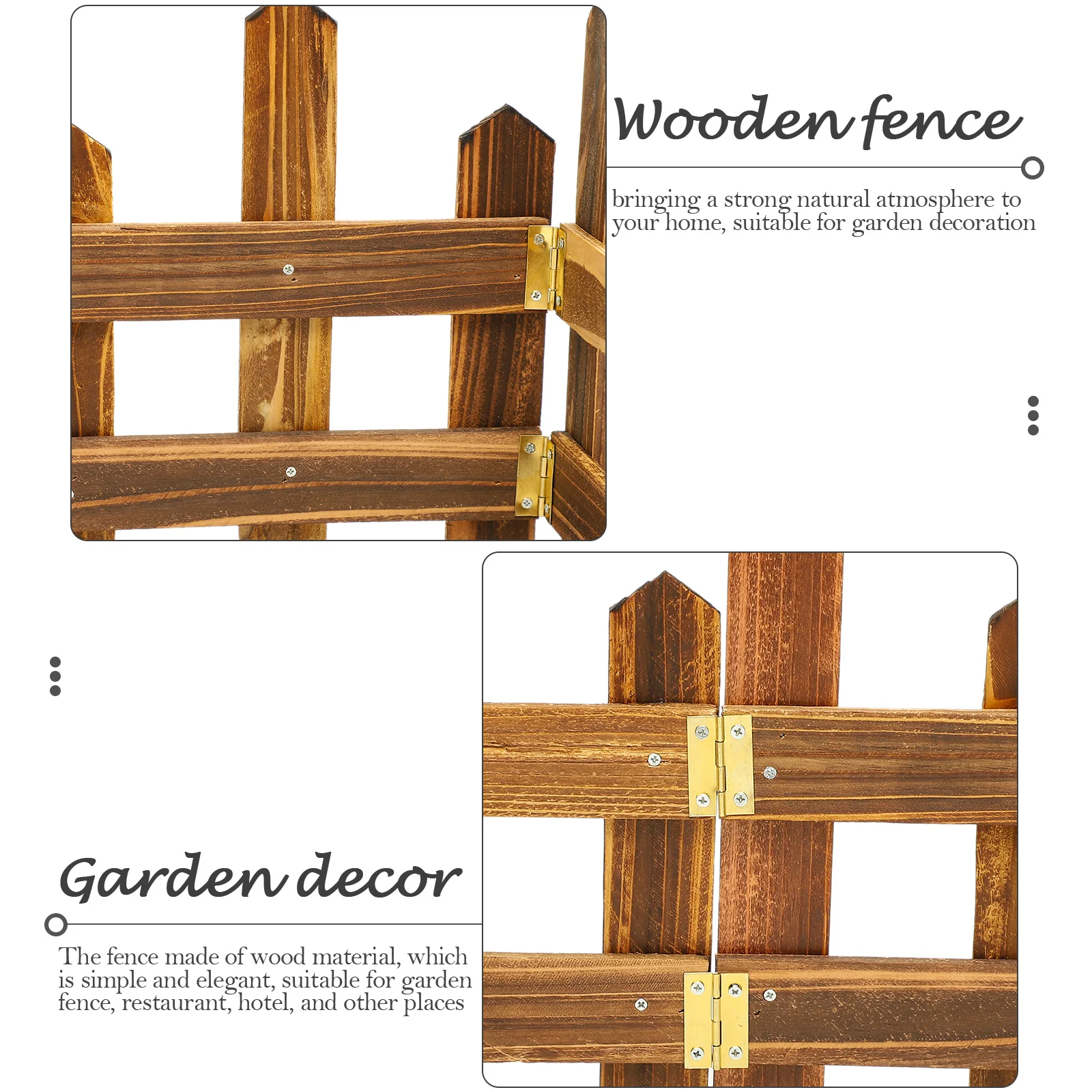 Outdoor Carbonization Fence Garden Wood Yard Decorative Barrier Anti-Corrosive Wooden Fence for Landscape Garden
Outdoor Carbonization Fence Garden Wood Yard Decorative Barrier Anti-Corrosive Wooden Fence for Landscape Garden