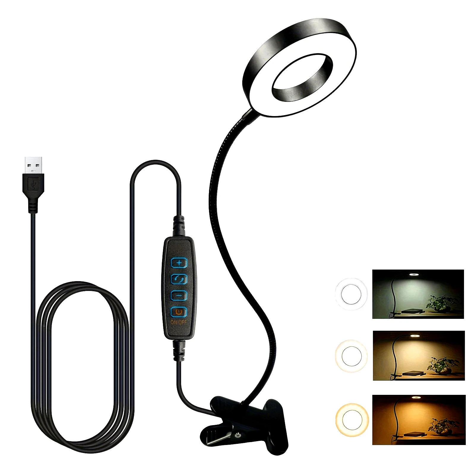 USB Clip Flexible Book Light 3 Color Adjustable LED Desk Lamp Eye Protection Reading Lamp for Reading Bedroom Office Study
USB Clip Flexible Book Light 3 Color Adjustable LED Desk Lamp Eye Protection Reading Lamp for Reading Bedroom Office Study