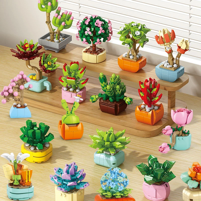 Moc Flower Succulent Potted Model Building Block Diy Eternal Bouquet Home Desk Plant Decor Brick Girl Gift Children Toy
Moc Flower Succulent Potted Model Building Block Diy Eternal Bouquet Home Desk Plant Decor Brick Girl Gift Children Toy