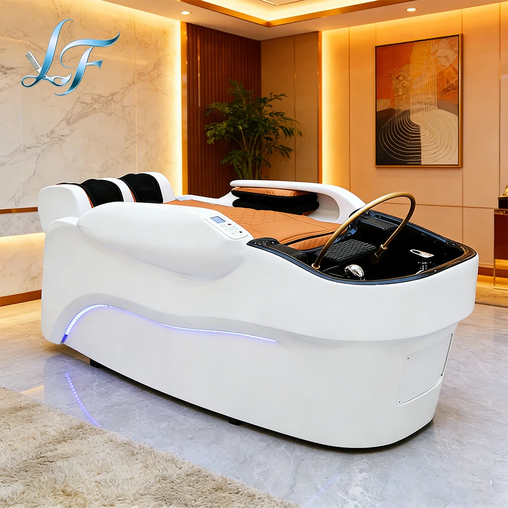 Practical Salon Furniture Ceramic Wash Basin Water Therapy Shampoo Massage Bed With Sink For Professional Hair Salon Use
Practical Salon Furniture Ceramic Wash Basin Water Therapy Shampoo Massage Bed With Sink For Professional Hair Salon Use