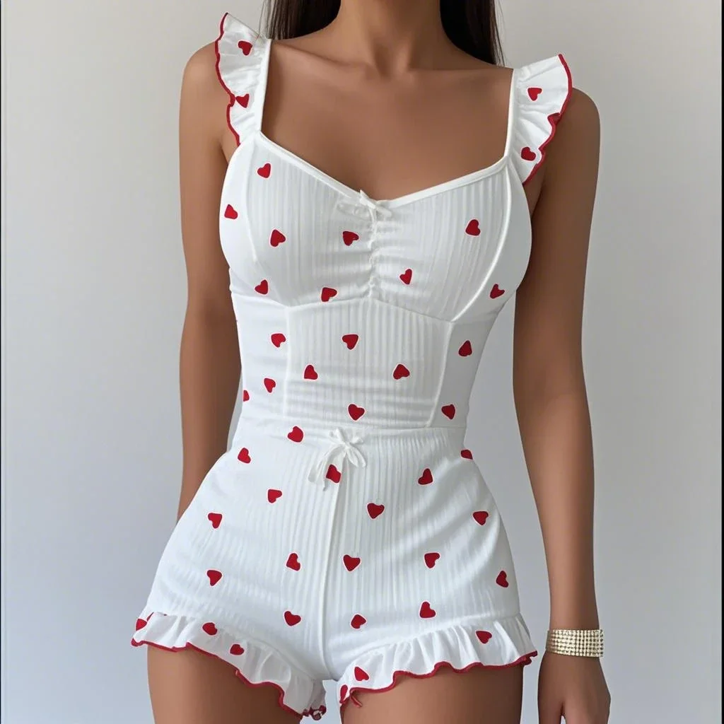 2025 New Women Pajama Set Bow Small Fly Sleeve Straps Crop Top & Elastic Waist Shorts 2 Pieces Female Sleepwear Summer Nightwear
2025 New Women Pajama Set Bow Small Fly Sleeve Straps Crop Top & Elastic Waist Shorts 2 Pieces Female Sleepwear Summer Nightwear