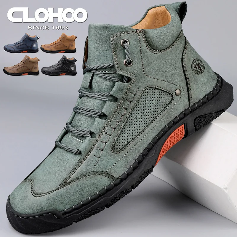 CLOHOO Handmade Business Casual Men's Shoes Soft Surface Short Boots High-Top Hand Sewn Men's Boots Outdoor Shoes for Men
CLOHOO Handmade Business Casual Men's Shoes Soft Surface Short Boots High-Top Hand Sewn Men's Boots Outdoor Shoes for Men