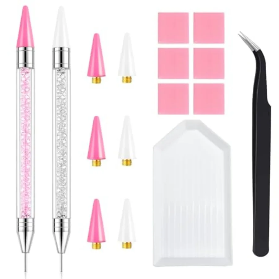Picker Tool, 2-Pack Painting Dotting Pen wit 6 Extra Wax Ts and Precision Tweezer, Wax Pencil s, Nail Art DIY Kit
Picker Tool, 2-Pack Painting Dotting Pen wit 6 Extra Wax Ts and Precision Tweezer, Wax Pencil s, Nail Art DIY Kit