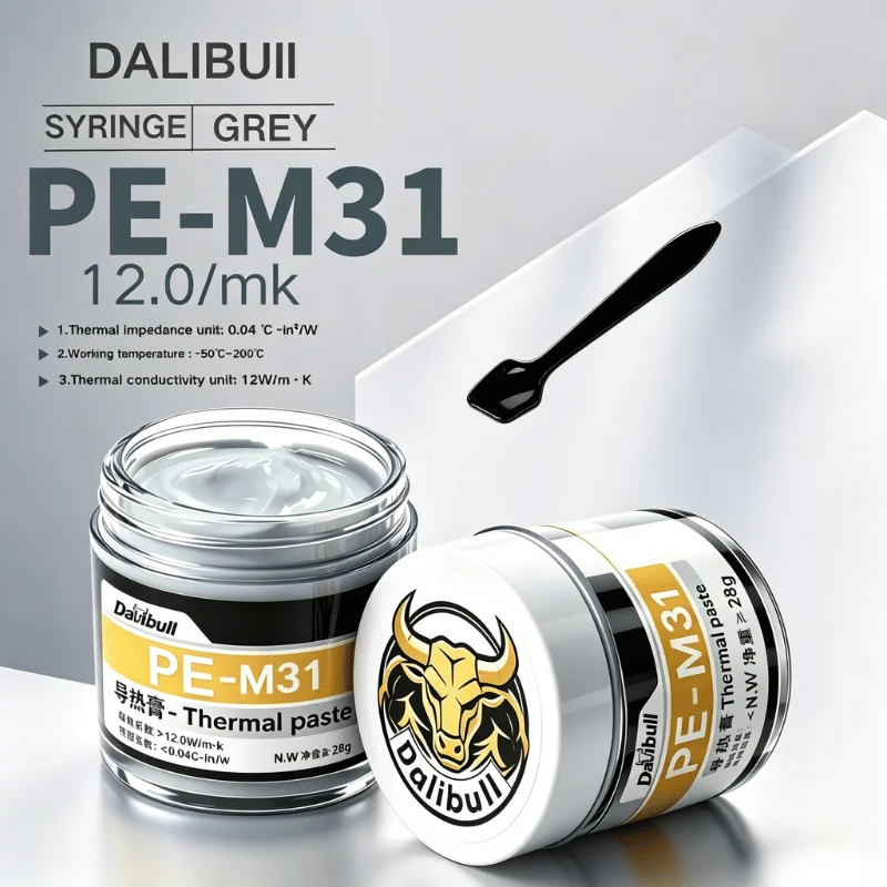 Термопаста DAIBULL PE-M31 большой емкости для процессоров, графических процессоров, PS5, ПК, охлаждения радиаторов, силиконовая термопаста для теплоотвода
Термопаста DAIBULL PE-M31 большой емкости для процессоров, графических процессоров, PS5, ПК, охлаждения радиаторов, силиконовая термопаста для теплоотвода
