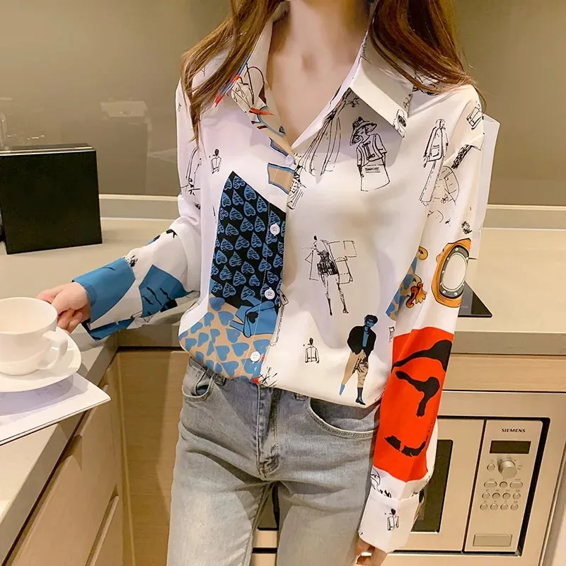 Spring Summer Women Fashion Printing Shirt Coat Retro Ladies Long Sleeves Shirts Jackets 2025 Female Loose Cardigan Blouse Tops
Spring Summer Women Fashion Printing Shirt Coat Retro Ladies Long Sleeves Shirts Jackets 2025 Female Loose Cardigan Blouse Tops