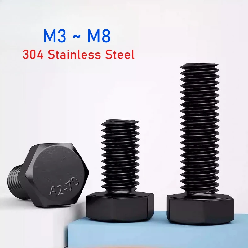 M3 M4 M5 M6 M8 Black 304 Stainless Steel External Hex Outside Hexagon Head Cap Screw Bolt Thread Length 8~100mm
M3 M4 M5 M6 M8 Black 304 Stainless Steel External Hex Outside Hexagon Head Cap Screw Bolt Thread Length 8~100mm