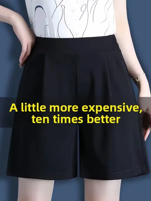 plus Size Summer New Style Suit Shorts Korean Version A-Line Loose Elastic Waist Casual Five-Quarter Pants for plus Size Women
plus Size Summer New Style Suit Shorts Korean Version A-Line Loose Elastic Waist Casual Five-Quarter Pants for plus Size Women