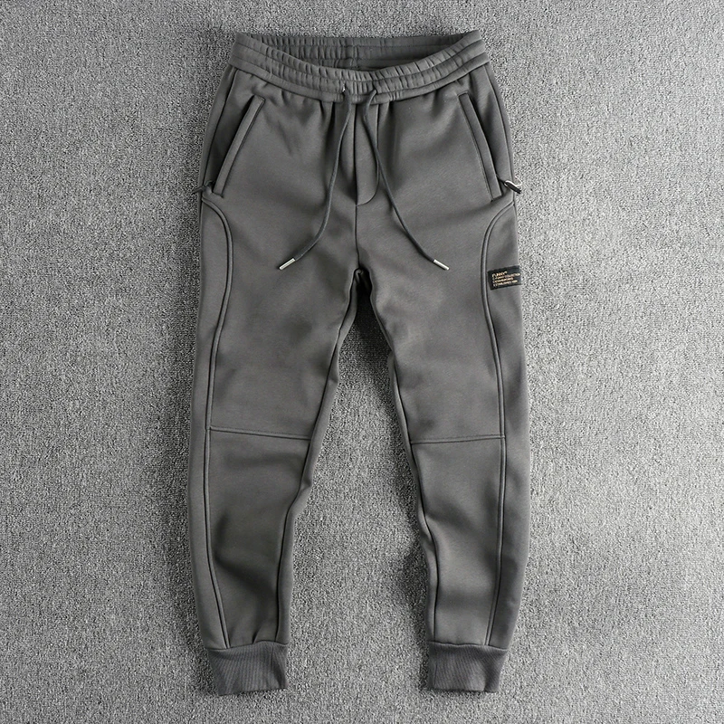 Autumn Winter New American Retro 400G Thick Velvet Knitted Sweatpants Men's Simple Elastic Waist Drawstring Sport Casual Pants
Autumn Winter New American Retro 400G Thick Velvet Knitted Sweatpants Men's Simple Elastic Waist Drawstring Sport Casual Pants