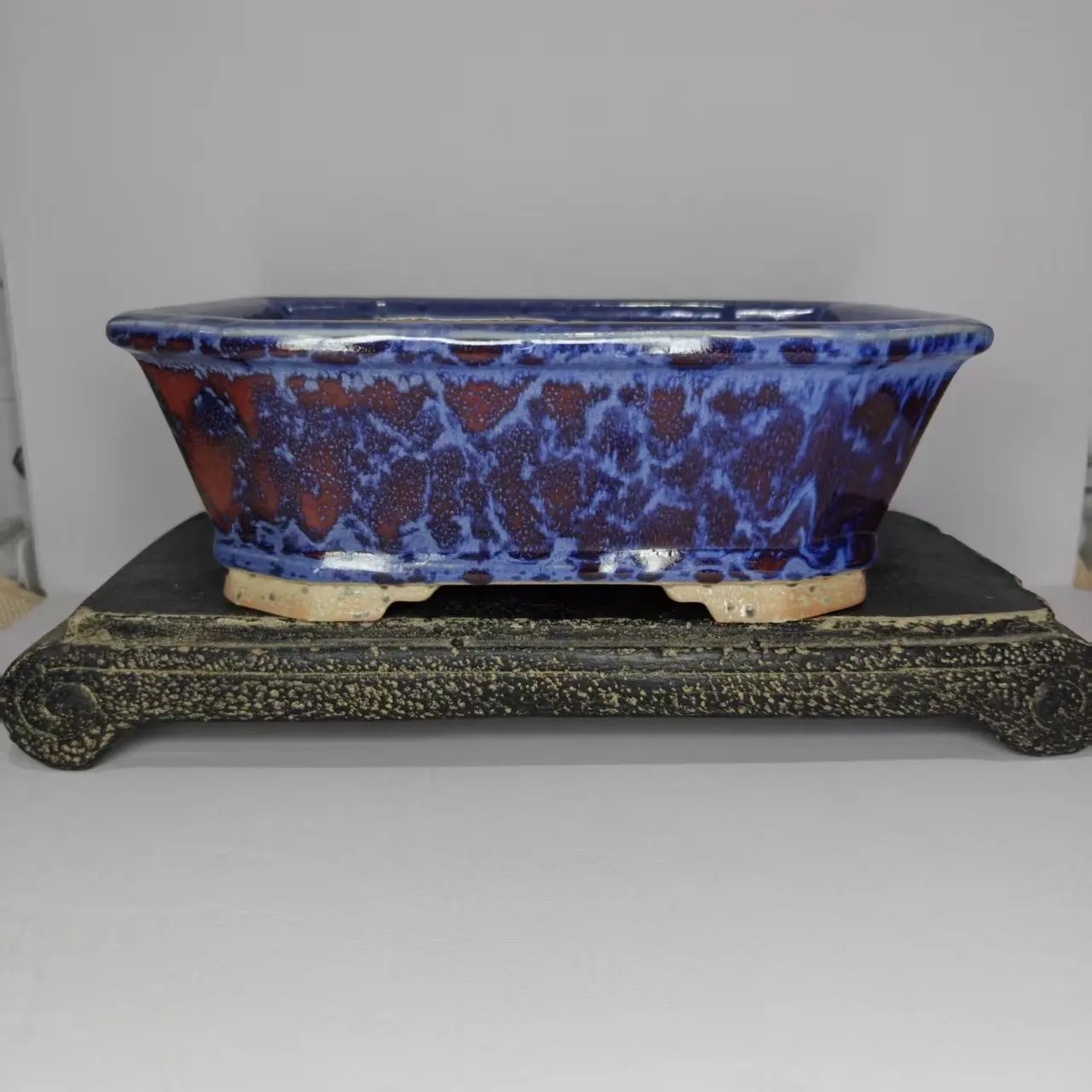 Yixing High Quality Purple Snakeskin Glazed Bonsai Pot With Rectangle Shape
Yixing High Quality Purple Snakeskin Glazed Bonsai Pot With Rectangle Shape