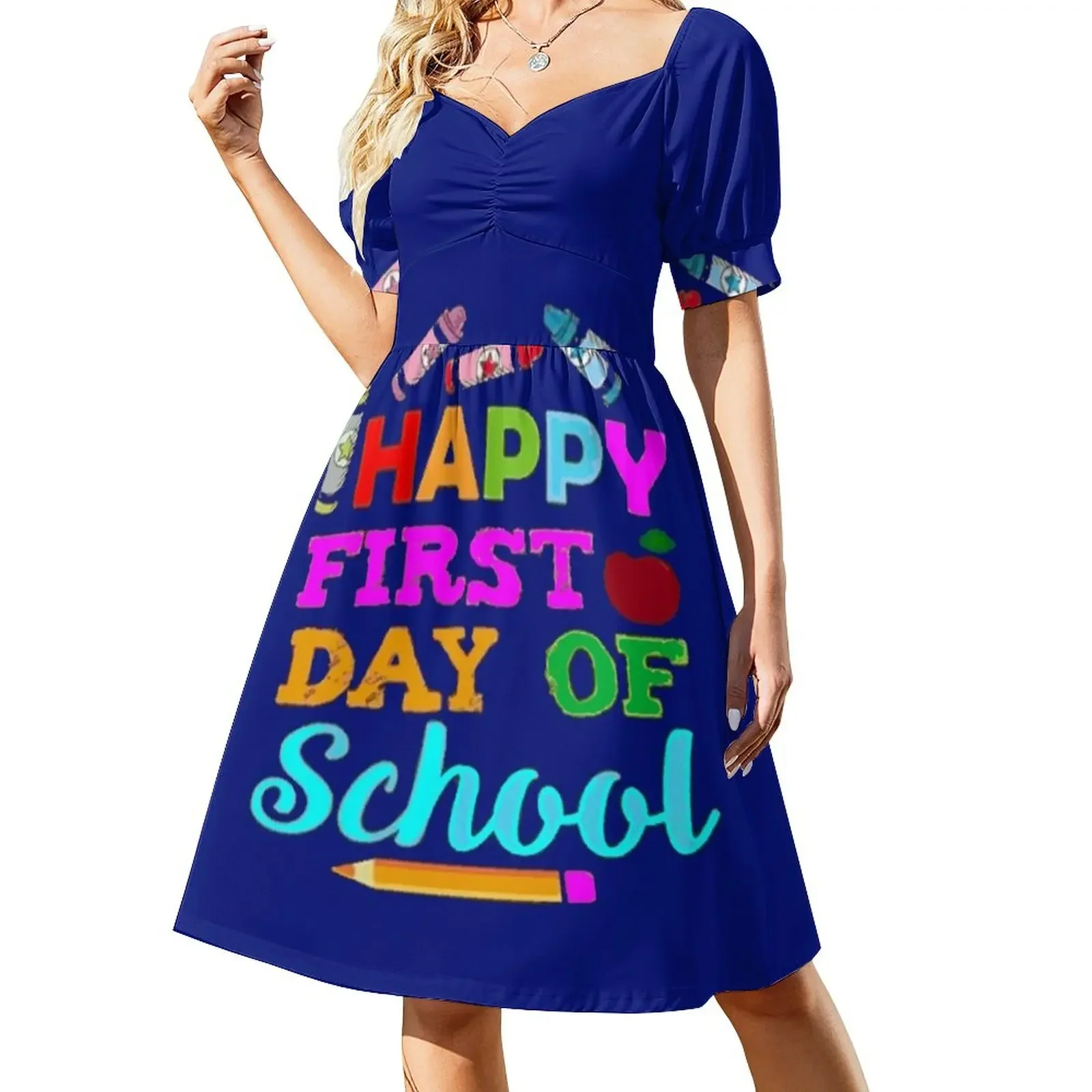 Happy First Day Of School Short-Sleeved Dress Evening gown dresses for special events
Happy First Day Of School Short-Sleeved Dress Evening gown dresses for special events