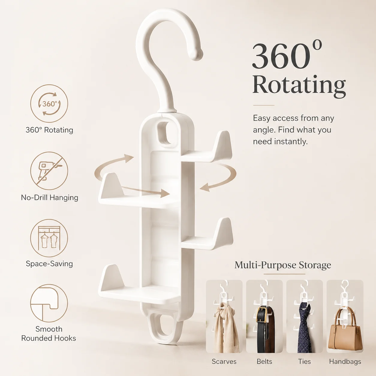 Non Perforated Door Bag Hanger Rack Multifunctional Wardrobe Storage Hook for Clothes Hats Purses Closet Organizer Holder Tool
Non Perforated Door Bag Hanger Rack Multifunctional Wardrobe Storage Hook for Clothes Hats Purses Closet Organizer Holder Tool