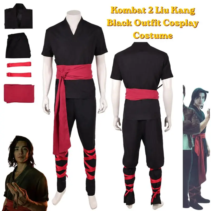 Roleplay Kombat 2 Liu Kang Cosplay Costume Black Martial Arts Uniform Halloween Anime Male Suit Dress Up
Roleplay Kombat 2 Liu Kang Cosplay Costume Black Martial Arts Uniform Halloween Anime Male Suit Dress Up