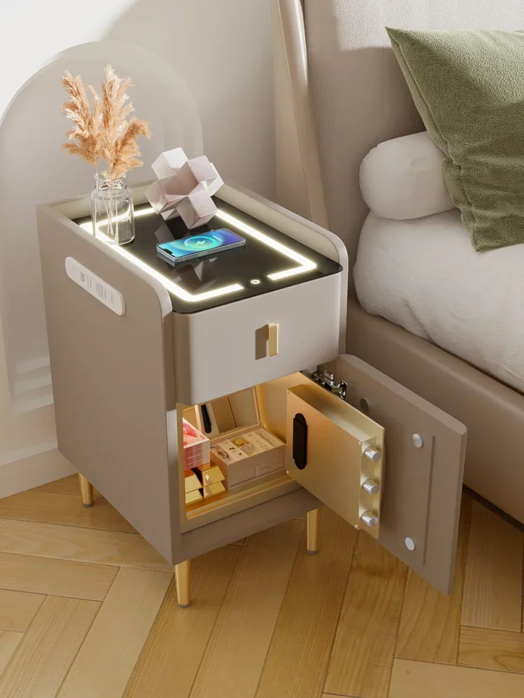 Ultra-narrow smart bedside table, safe with integrated small, wireless charging, multi-functional bedroom storage cabinet
Ultra-narrow smart bedside table, safe with integrated small, wireless charging, multi-functional bedroom storage cabinet