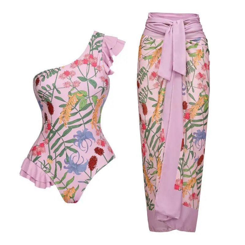 2024 One Shoulder Flower Swim Suit With Cover Up Vintage One Piece Swimsuit Women Sexy Floral Swimwear Monokini Bodysuit Skirt
2024 One Shoulder Flower Swim Suit With Cover Up Vintage One Piece Swimsuit Women Sexy Floral Swimwear Monokini Bodysuit Skirt