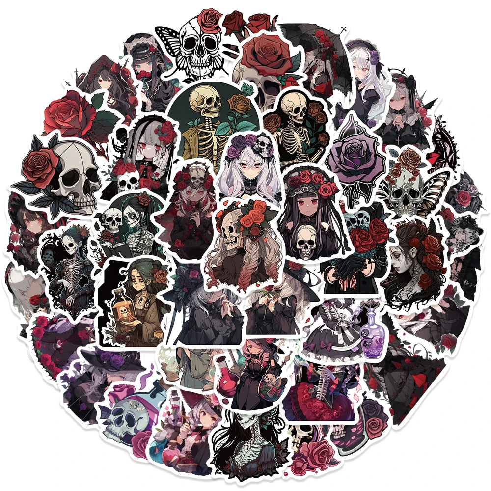 10/30/50pcs Gothic Horror Skull Rose Girl Cool Stickers Graffiti Decals Laptop Phone Album Motorcycle Decoration Sticker Kid Toy
10/30/50pcs Gothic Horror Skull Rose Girl Cool Stickers Graffiti Decals Laptop Phone Album Motorcycle Decoration Sticker Kid Toy