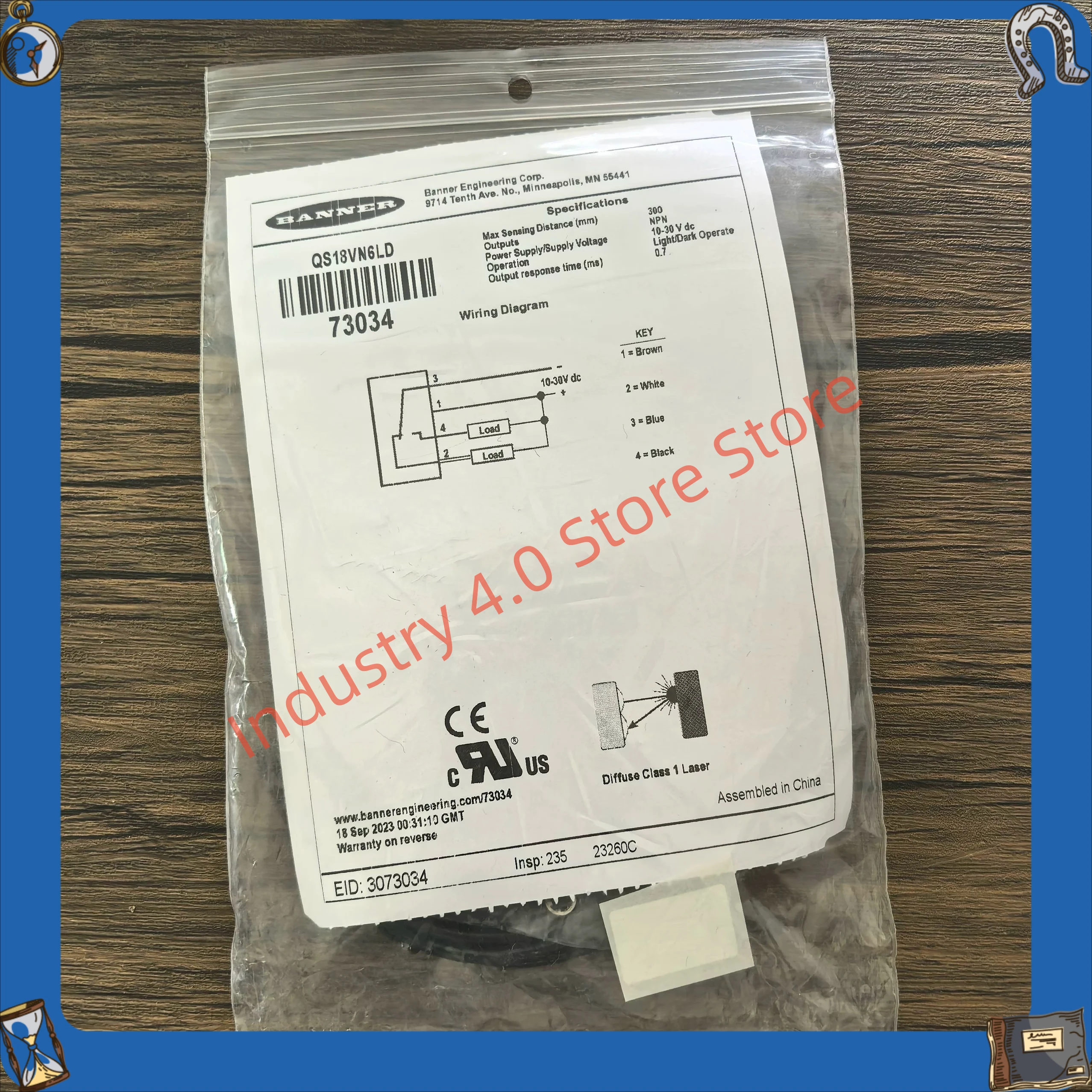 QS18VN6LD Diffuse reflection photoelectric sensor 73034 Brand New
QS18VN6LD Diffuse reflection photoelectric sensor 73034 Brand New