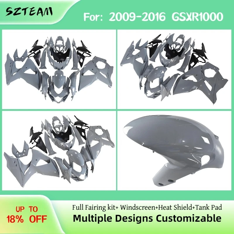 Комплект обтекателей для мотоцикла GSXR1000 2009-2016 годов выпуска, серия 09-16, литье под давлением, неоригинальный, цвет Nardo Grey
Комплект обтекателей для мотоцикла GSXR1000 2009-2016 годов выпуска, серия 09-16, литье под давлением, неоригинальный, цвет Nardo Grey