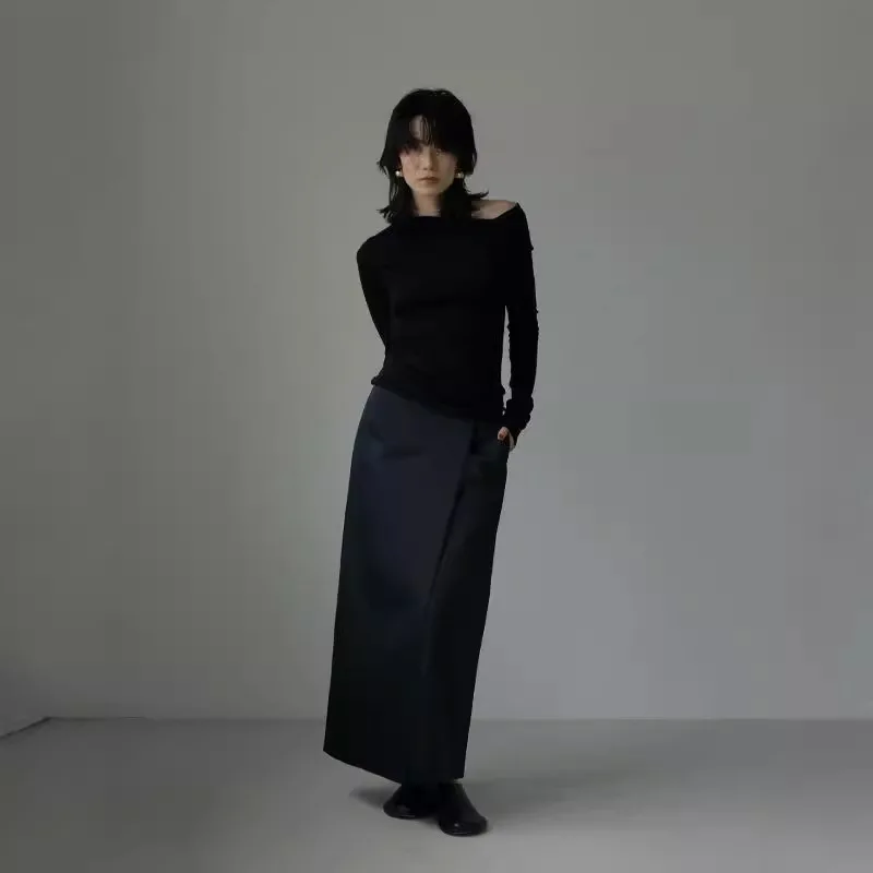 Gagarich Autumn Winter New Japanese Old Money Style Fashion Straight Tube High Waist Half Skirt Loose Slimming Long Skirts 
Gagarich Autumn Winter New Japanese Old Money Style Fashion Straight Tube High Waist Half Skirt Loose Slimming Long Skirts