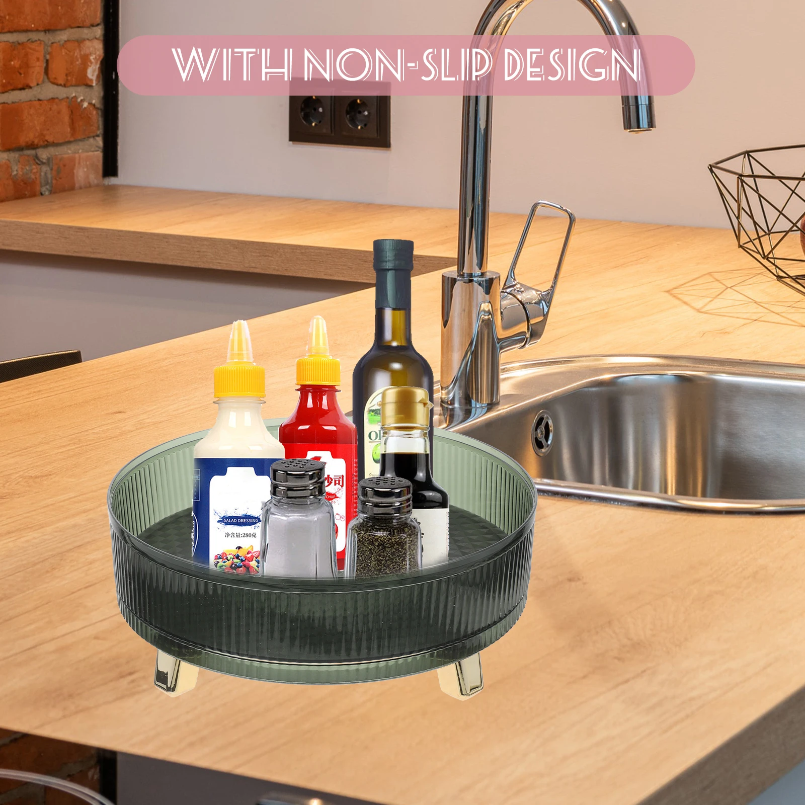 Countertop Rotating Organizer Large Capacity 360 Degree Turntable Spice Rack Kitchen Bathroom Storage Trays rotating spice
Countertop Rotating Organizer Large Capacity 360 Degree Turntable Spice Rack Kitchen Bathroom Storage Trays rotating spice