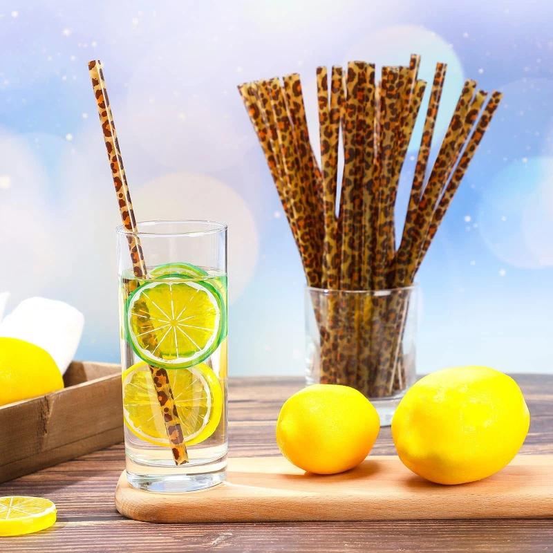 10/20/50pcs Leopard Reusable Plastic Straws Hard Plastic Straws with Cleaning Brush for Tumbler Cup Drinking Bar Party 230mmL
10/20/50pcs Leopard Reusable Plastic Straws Hard Plastic Straws with Cleaning Brush for Tumbler Cup Drinking Bar Party 230mmL