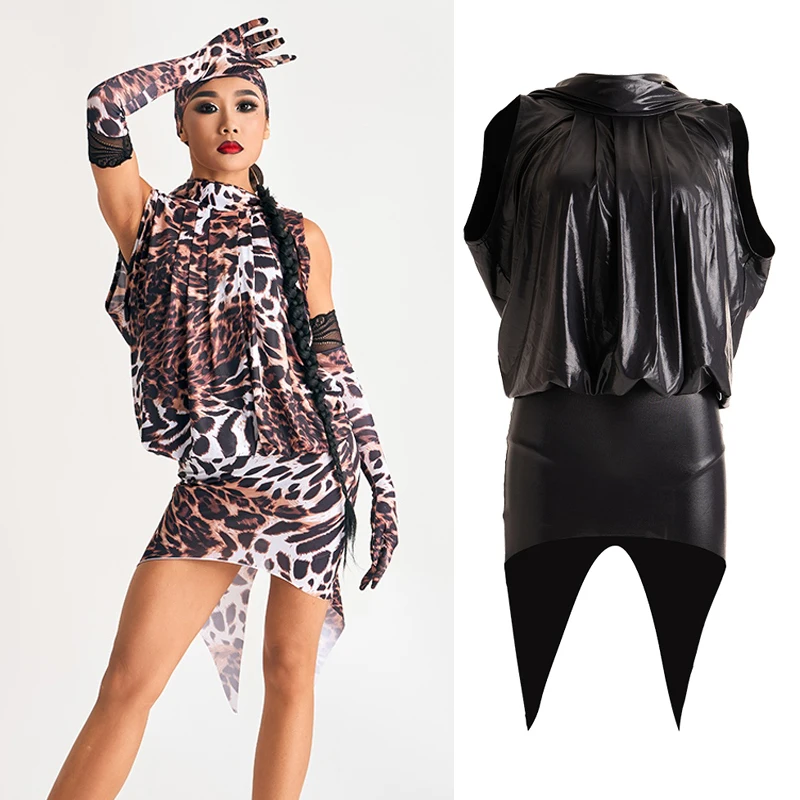 Irregular Leopard Black Ballroom Dance Dress Women Sleeveless Samba Rumba Chacha Latin Dance Dresses Stage Performance Wear 9839
Irregular Leopard Black Ballroom Dance Dress Women Sleeveless Samba Rumba Chacha Latin Dance Dresses Stage Performance Wear 9839