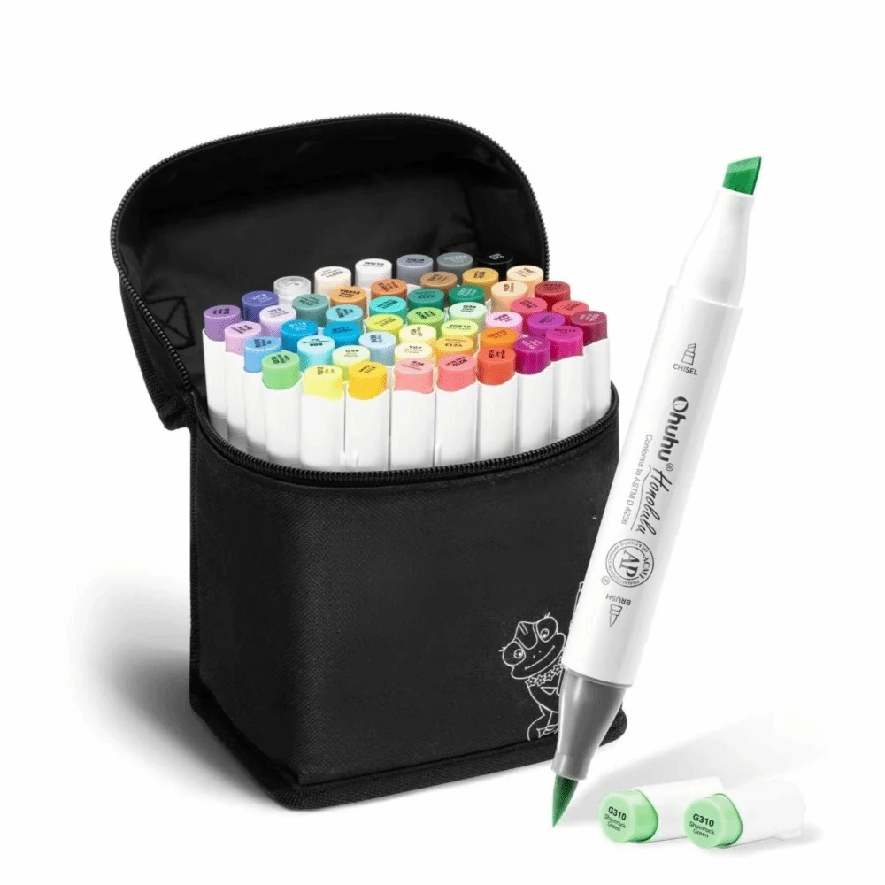 48/60Pcs Portable Alcohol Ink Alcohol Markers Dual Tip Brush Tip Art Marker Set Chisel Tip Drawing Markers Art Supplies
48/60Pcs Portable Alcohol Ink Alcohol Markers Dual Tip Brush Tip Art Marker Set Chisel Tip Drawing Markers Art Supplies