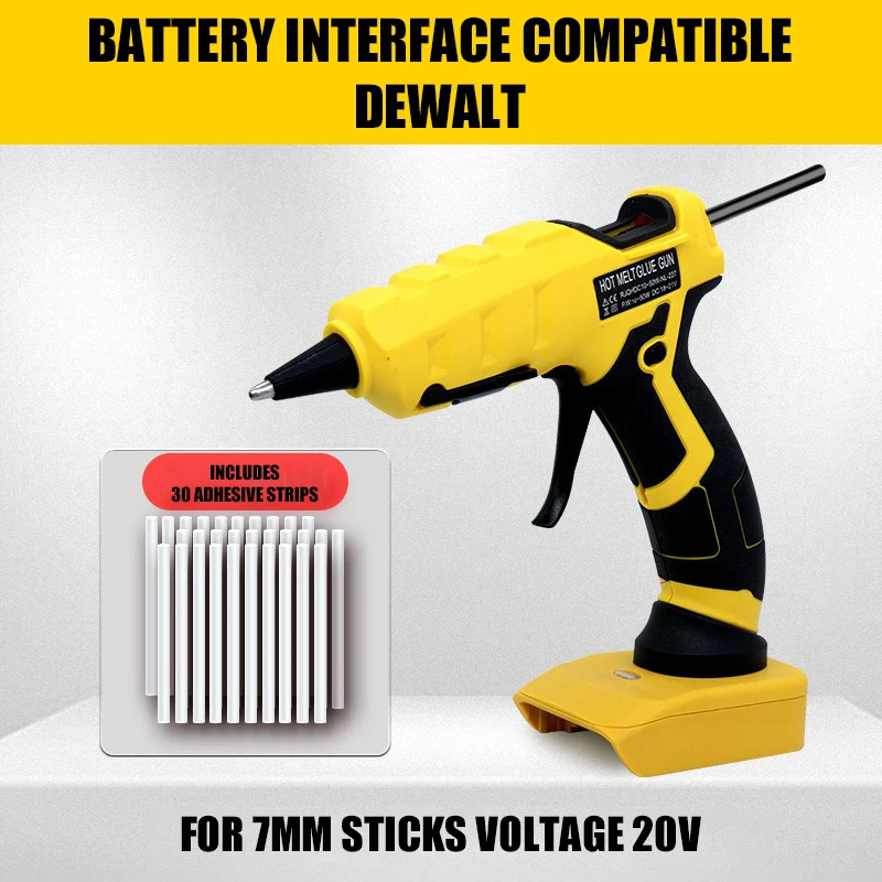 Cordless Lithium Ion Glue Gun Interface Compatible For DEWALT/Makita/Milwaukee/BOSCH/Black&Decker
Cordless Lithium Ion Glue Gun Interface Compatible For DEWALT/Makita/Milwaukee/BOSCH/Black&Decker