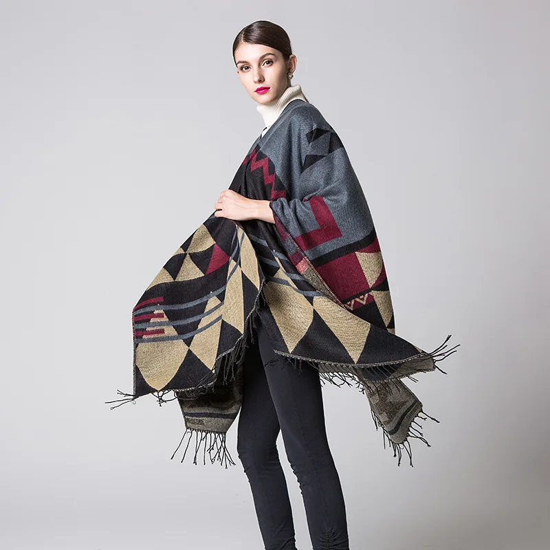 Bohemian Tassel Imitation Cashmere Autumn Winter National Style Travel Fork Cape Ponchos Capes Lady Poncho Red
Bohemian Tassel Imitation Cashmere Autumn Winter National Style Travel Fork Cape Ponchos Capes Lady Poncho Red