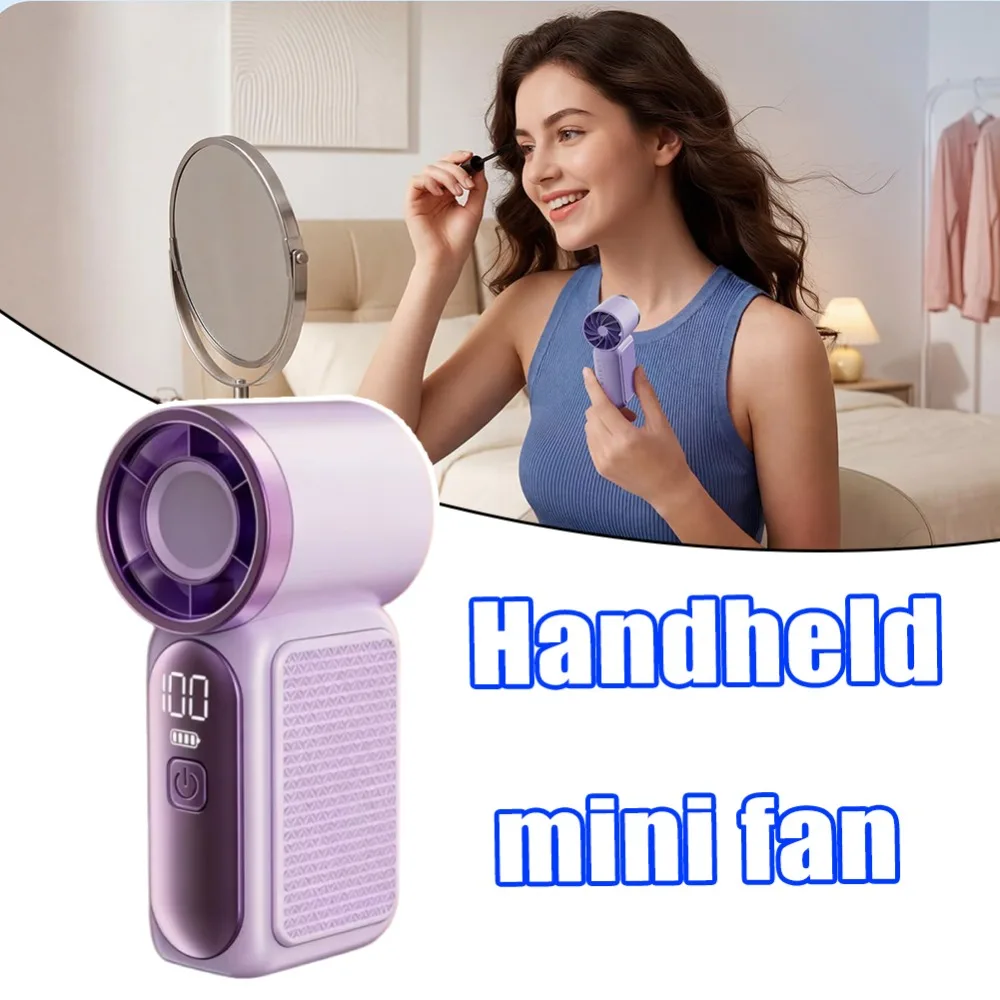 High Speed Portable Mini Fan Handheld USB Rechargeable LED Display Personal Cooling Fan With Lanyard For Travel Makeup Outdoor
High Speed Portable Mini Fan Handheld USB Rechargeable LED Display Personal Cooling Fan With Lanyard For Travel Makeup Outdoor