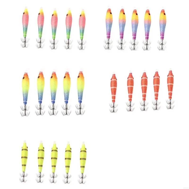 Q84C 5Pcs Luminously Squid Jigs Hook Fishing Lures Squid Cuttlefish Sleeve Jigs Fishing Lures Baits for Saltwater Freshwate
Q84C 5Pcs Luminously Squid Jigs Hook Fishing Lures Squid Cuttlefish Sleeve Jigs Fishing Lures Baits for Saltwater Freshwate