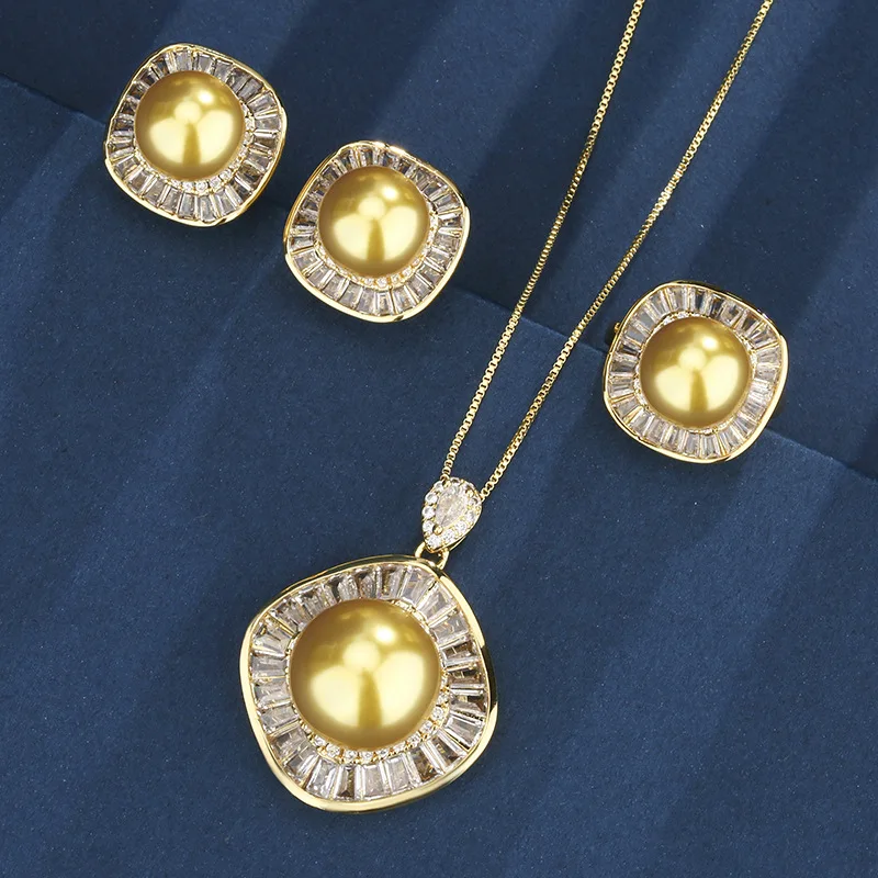 Popular Jewelry Gold-Plated Inlaid Golden Yellow Pearl Square Suit Female 16-12mm
Popular Jewelry Gold-Plated Inlaid Golden Yellow Pearl Square Suit Female 16-12mm